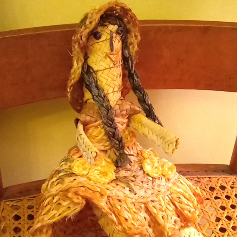 Wicker Doll HANDMADE- truly one of a kind!!